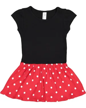 5323-Rabbit Skins-BLACK/ RED DOT