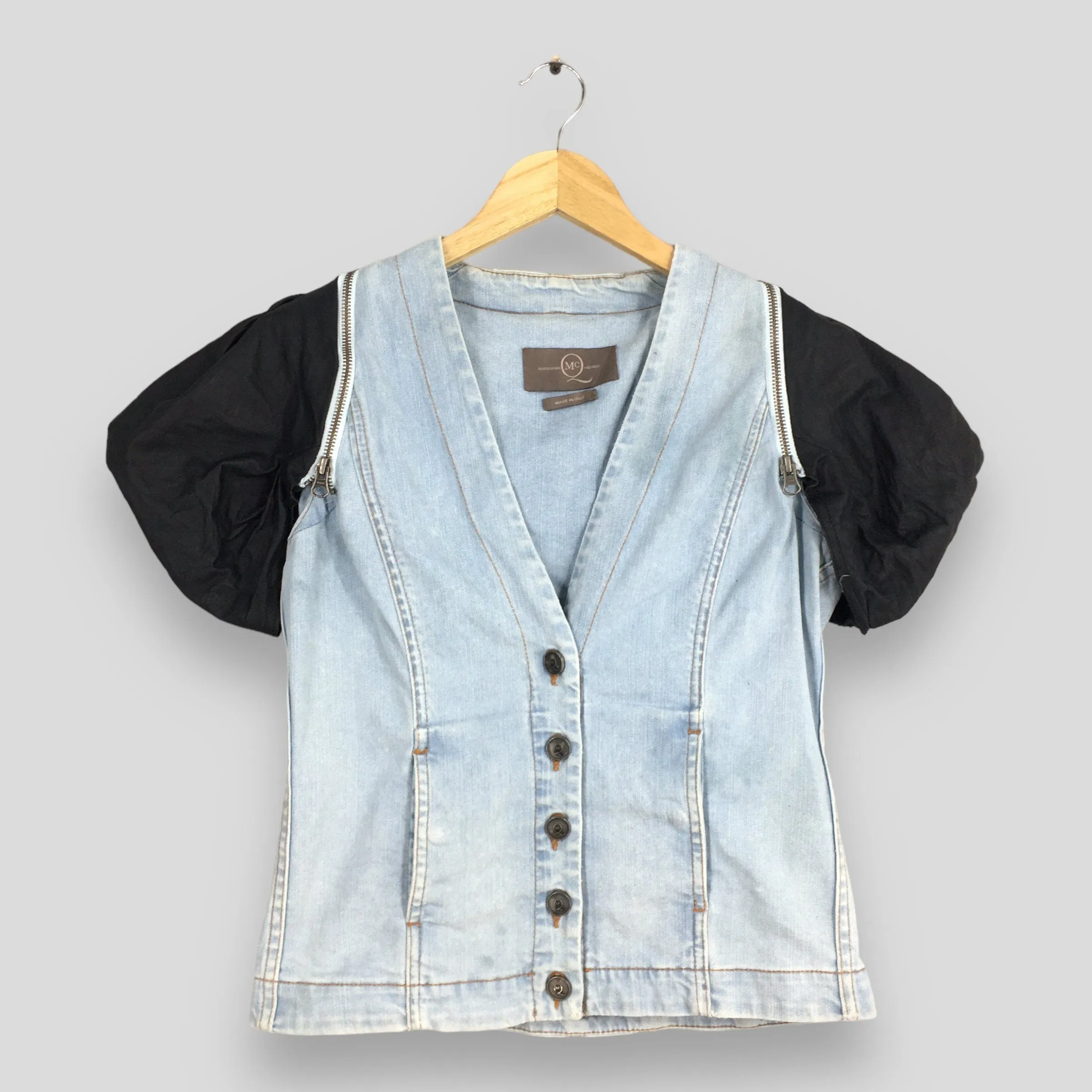 Alexander Mcqueen Denim Vest Ladies Jacket XSmall