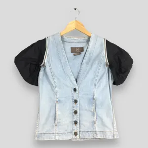 Alexander Mcqueen Denim Vest Ladies Jacket XSmall