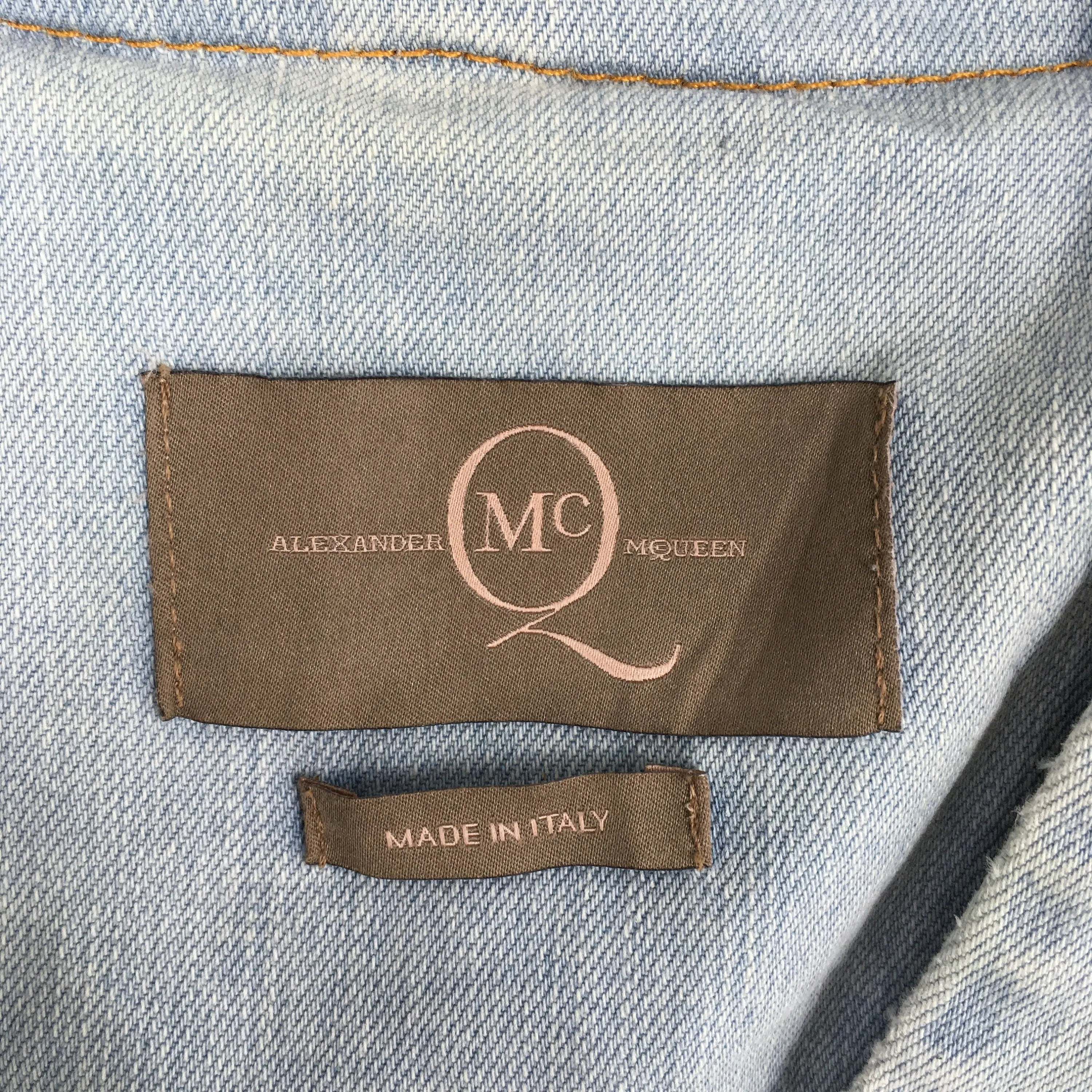 Alexander Mcqueen Denim Vest Ladies Jacket XSmall