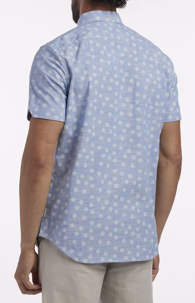 Ben Sherman Short-Sleeve Chambray Geo Shirt