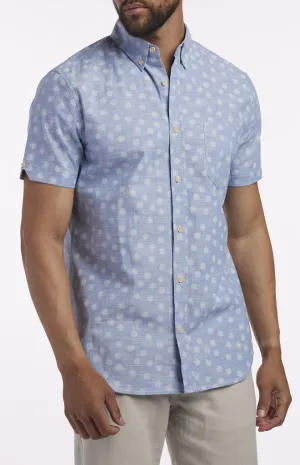 Ben Sherman Short-Sleeve Chambray Geo Shirt
