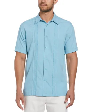 Big & Tall Miami Dolphins Geo Embroidered Panel Chambray Shirt