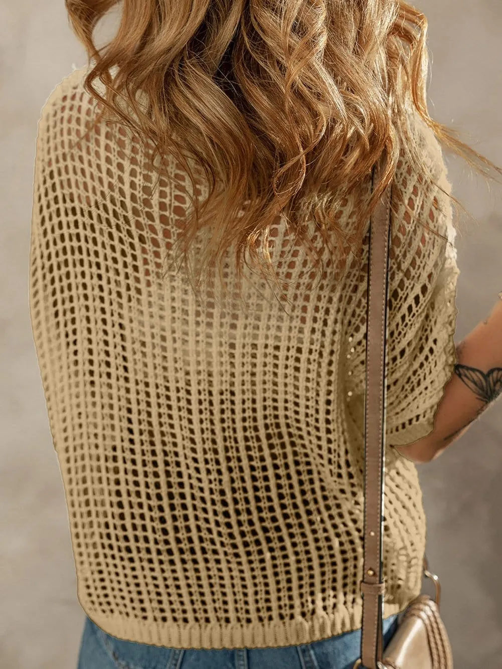 Bohemian Crochet Knit Summer Beach Top