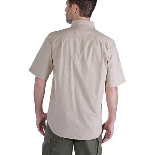 Carhartt 104369 Men's Relaxed Fit Midweight Chambray Short-Sleeve Shirt