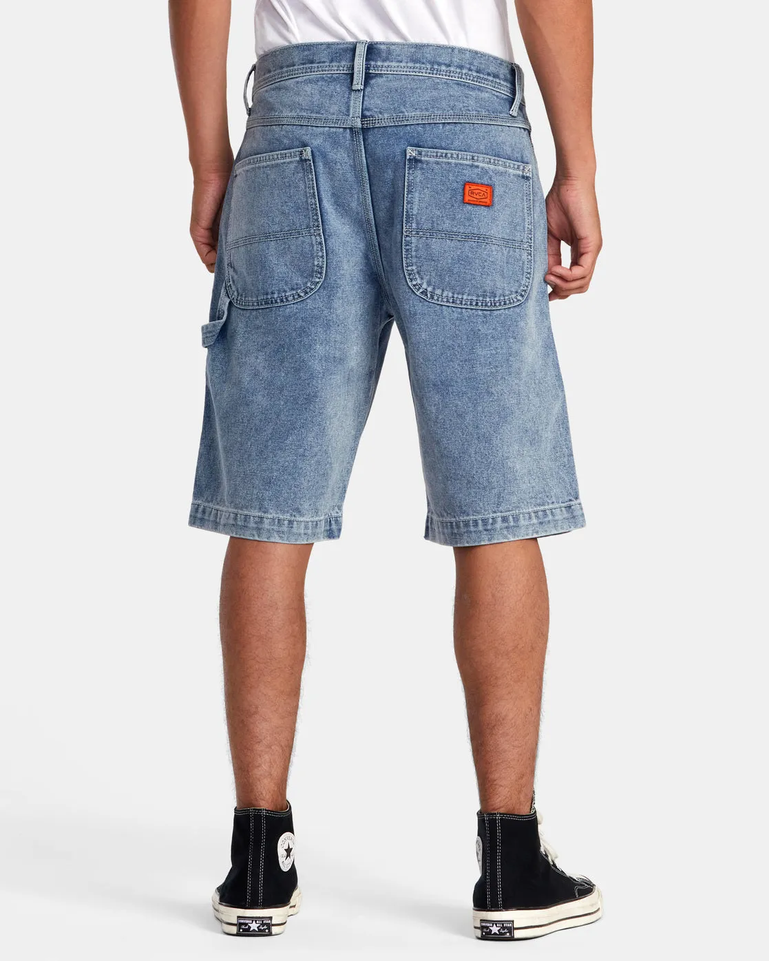 Chainmail Denim Shorts - Broken Blue Wash