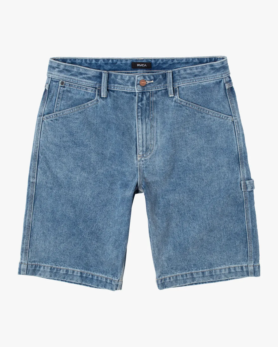 Chainmail Denim Shorts - Broken Blue Wash