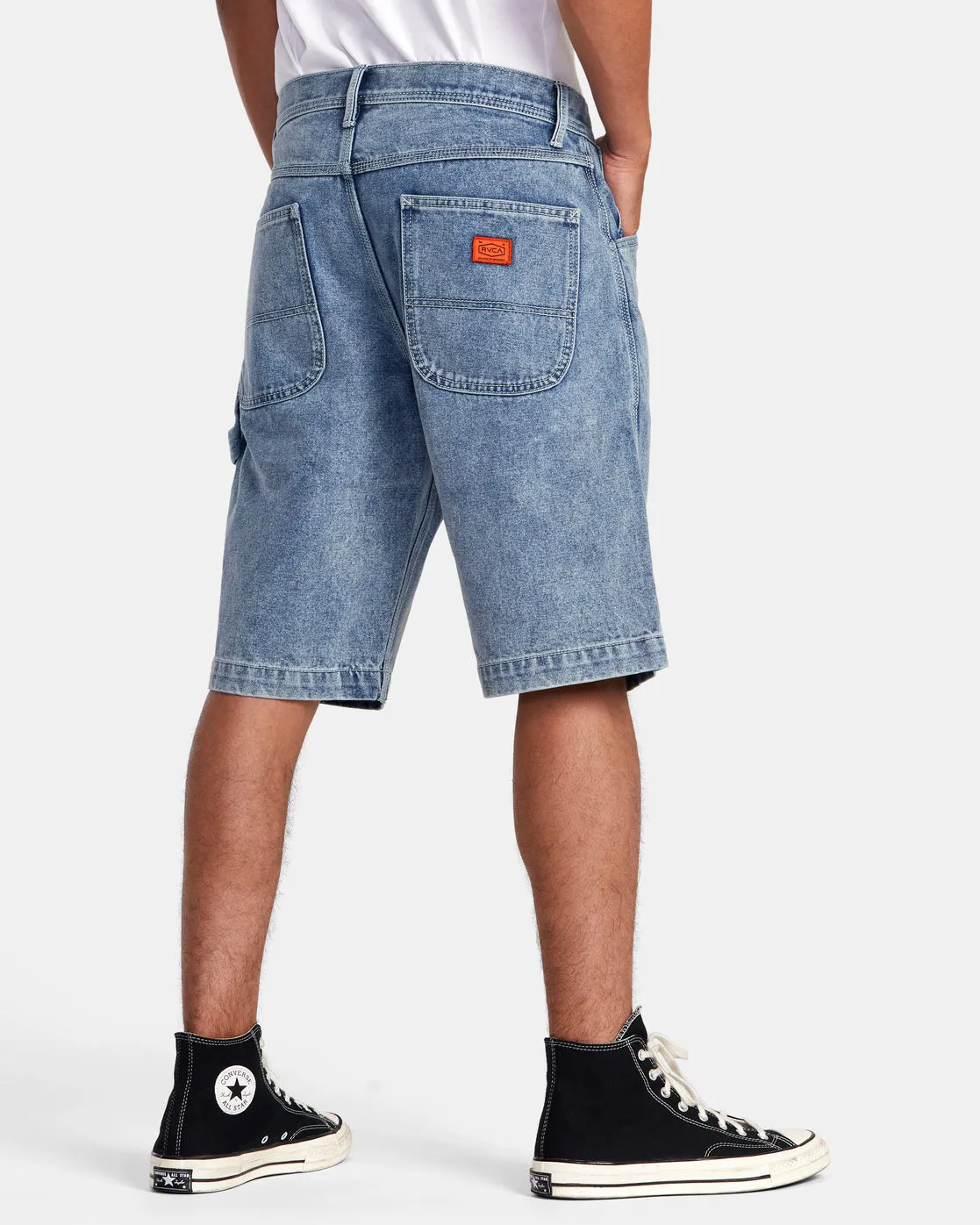 Chainmail Denim Shorts - Broken Blue Wash