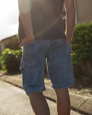 Chainmail Denim Shorts - Broken Blue Wash