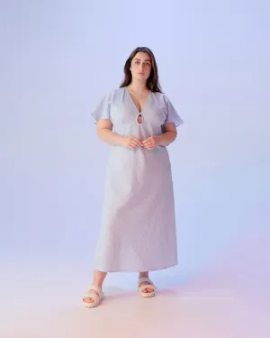 CLOVER MIDI DRESS BLUE GINGHAM
