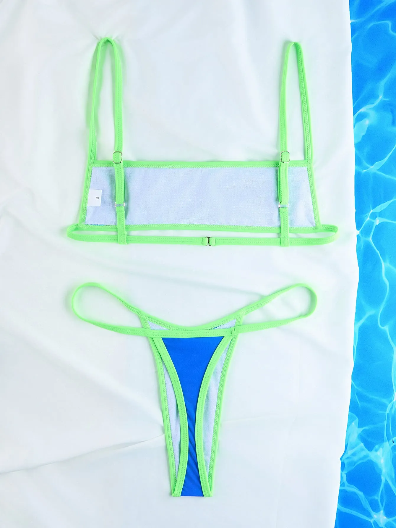 Color Block Separable Bandeau Swimsuit