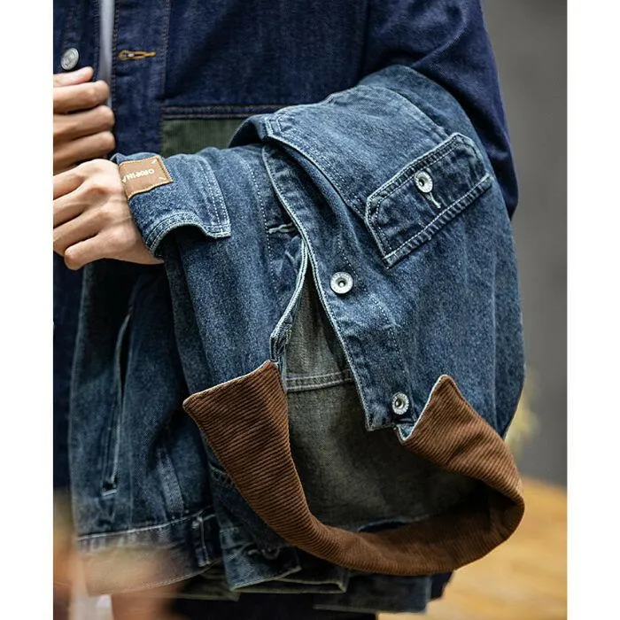 Cotton Retro Denim Loose Big Size Casual Jacket P0441