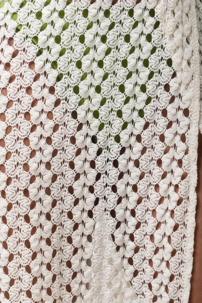 Crochet Wrap Skirt Cream