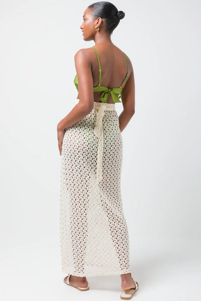 Crochet Wrap Skirt Cream