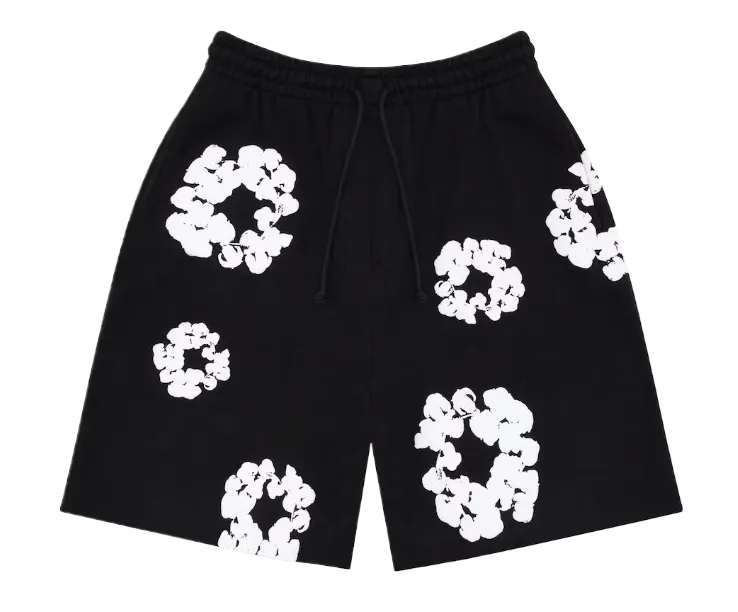 Denim Tears The Cotton Wreath Shorts Black