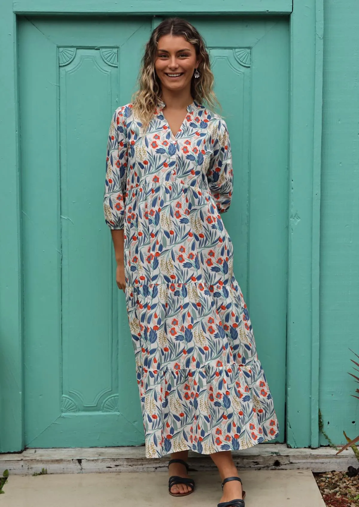 Elder Flower Tiered Maxi Dress