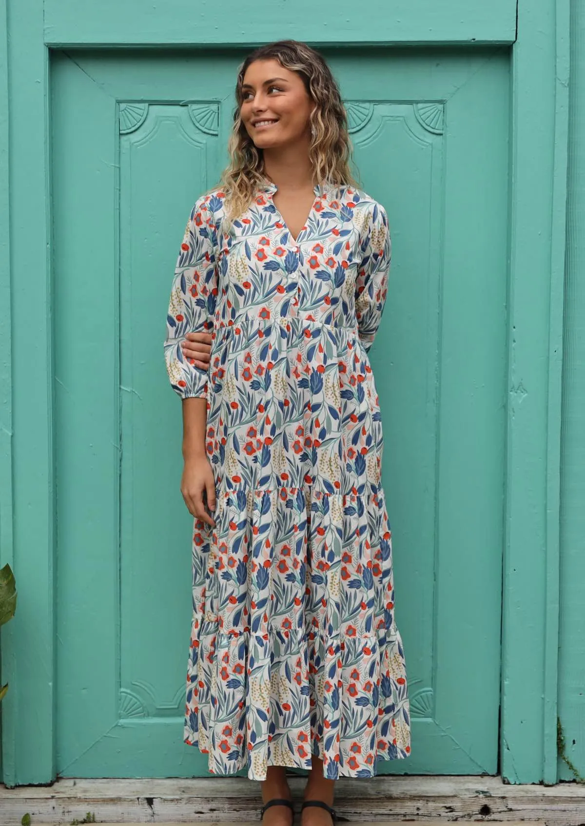 Elder Flower Tiered Maxi Dress