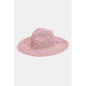 Fame Checkered Straw Weave Sun Hat for Luxury Fashion Enthusiasts