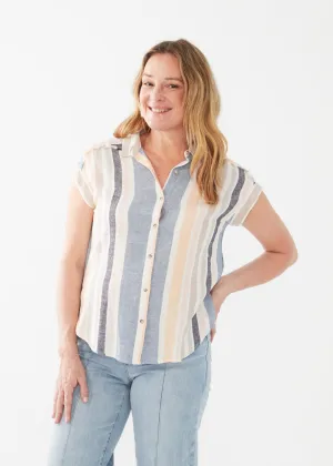 FDJ- Short Sleeve Linen Blend Shirt