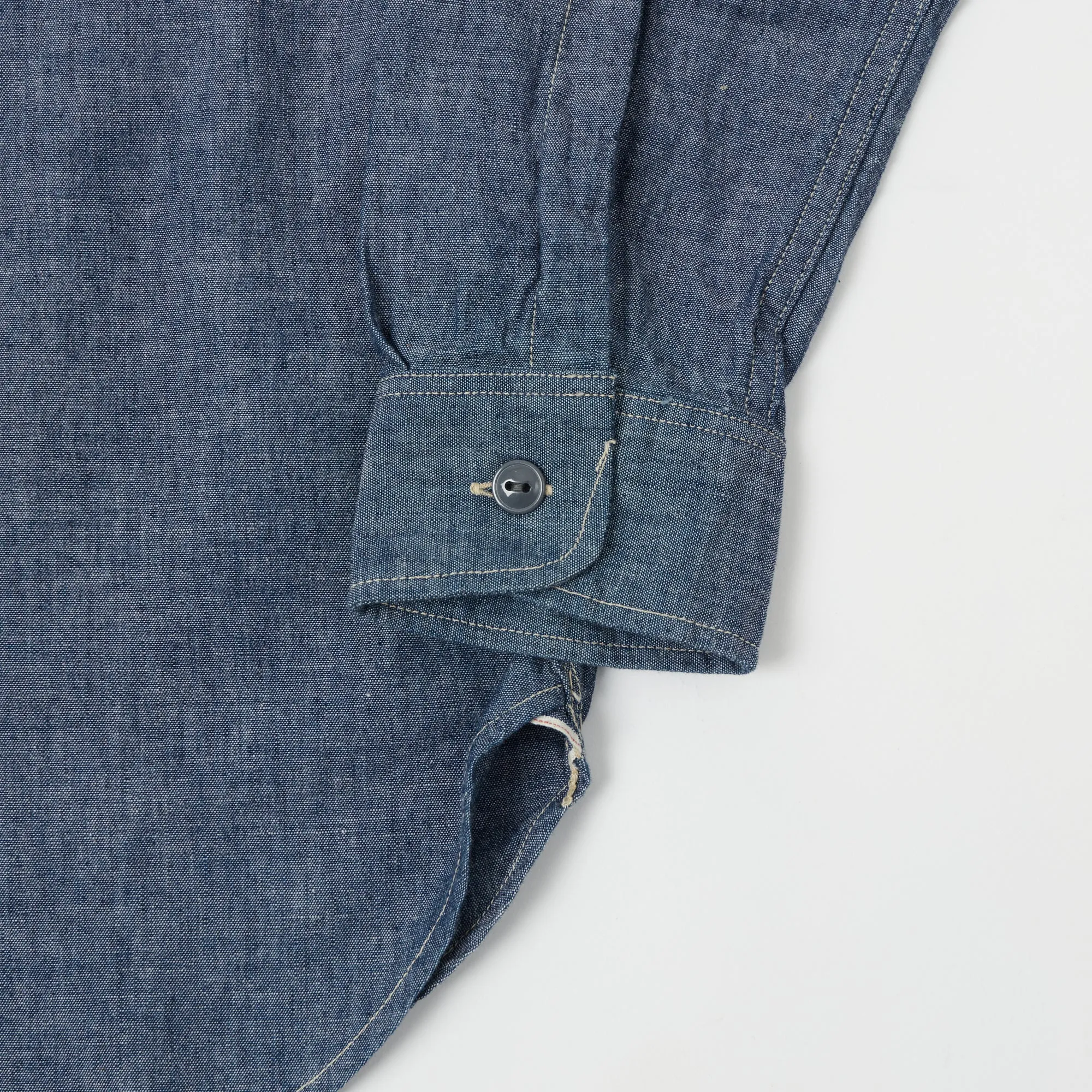 Full Count 4810-22 5oz Original Selvedge Chambray Shirt - Indigo Blue