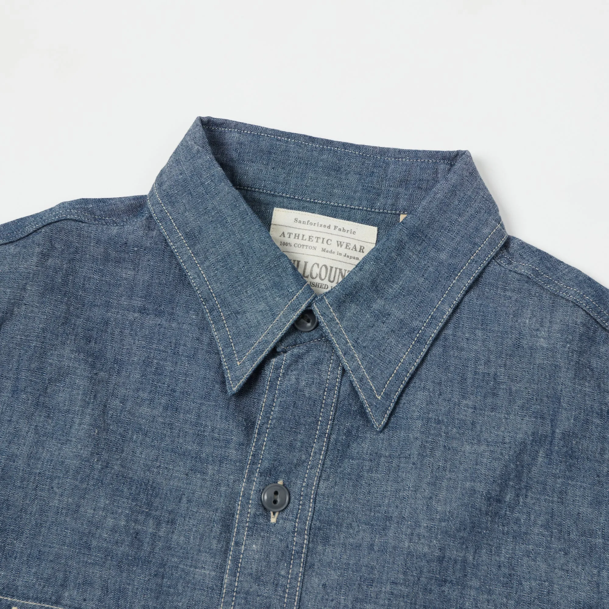 Full Count 4810-22 5oz Original Selvedge Chambray Shirt - Indigo Blue