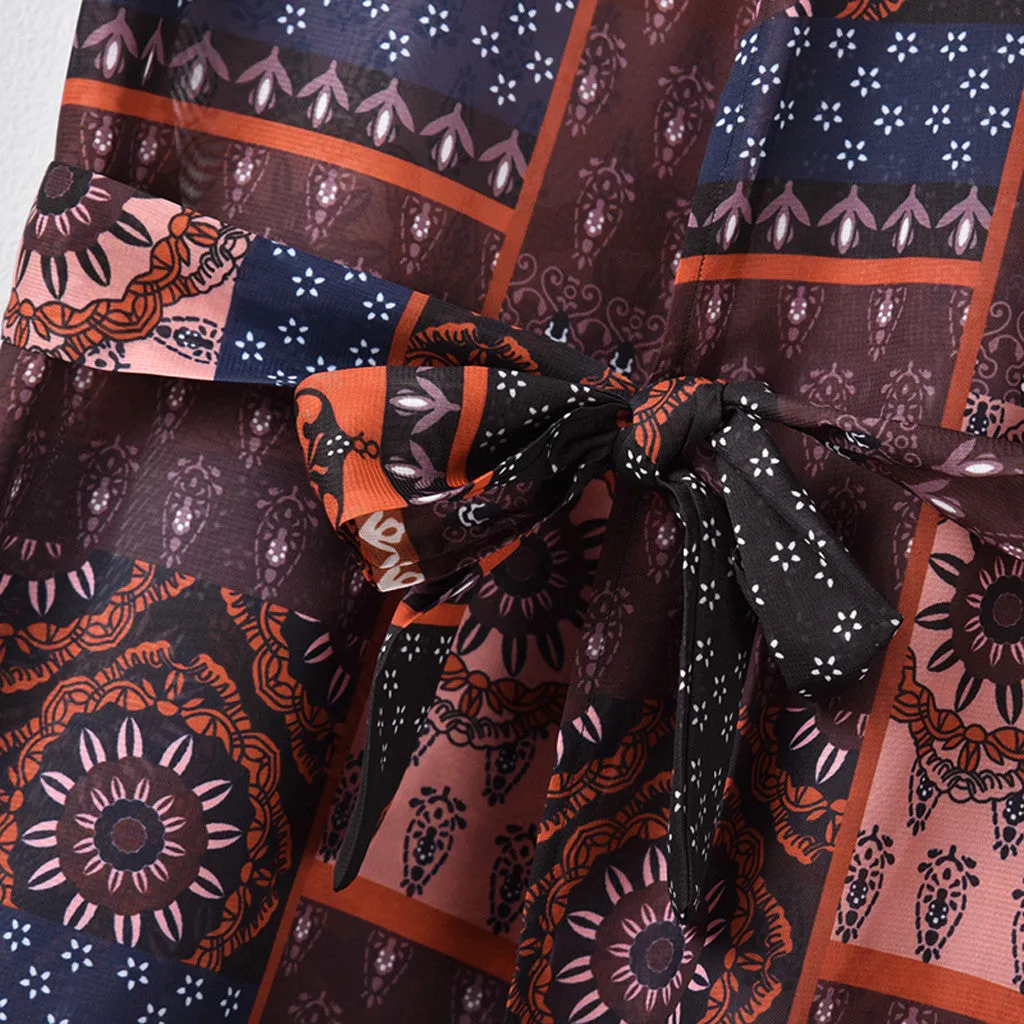 Geometric Multi Print Kimono