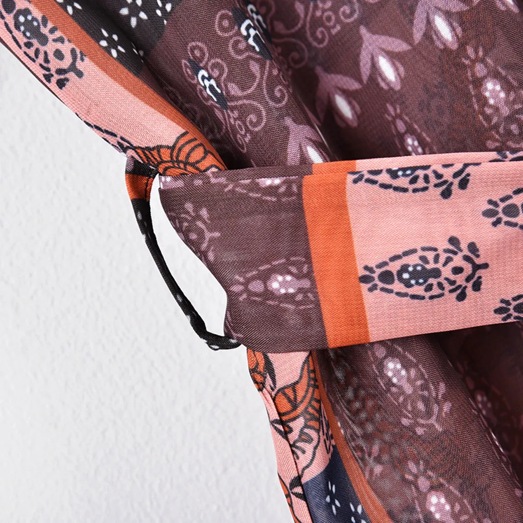Geometric Multi Print Kimono