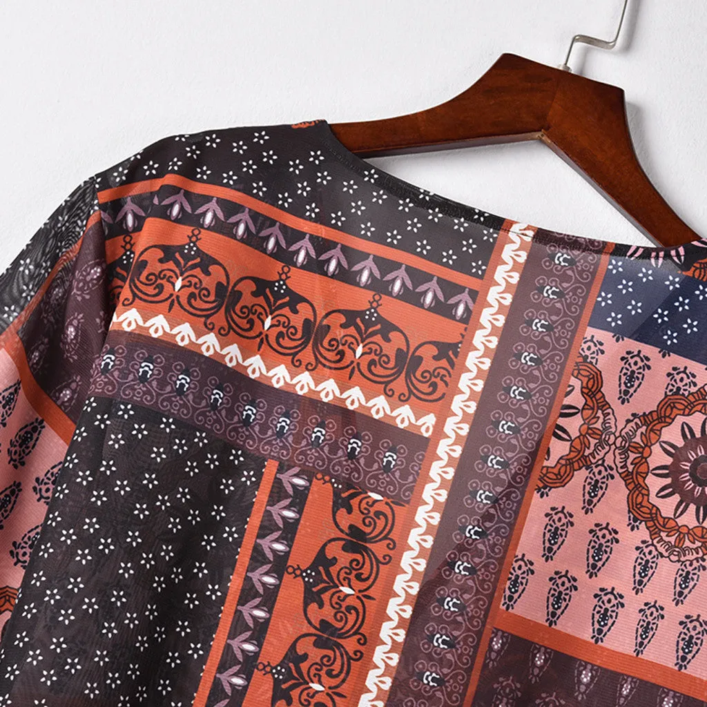 Geometric Multi Print Kimono