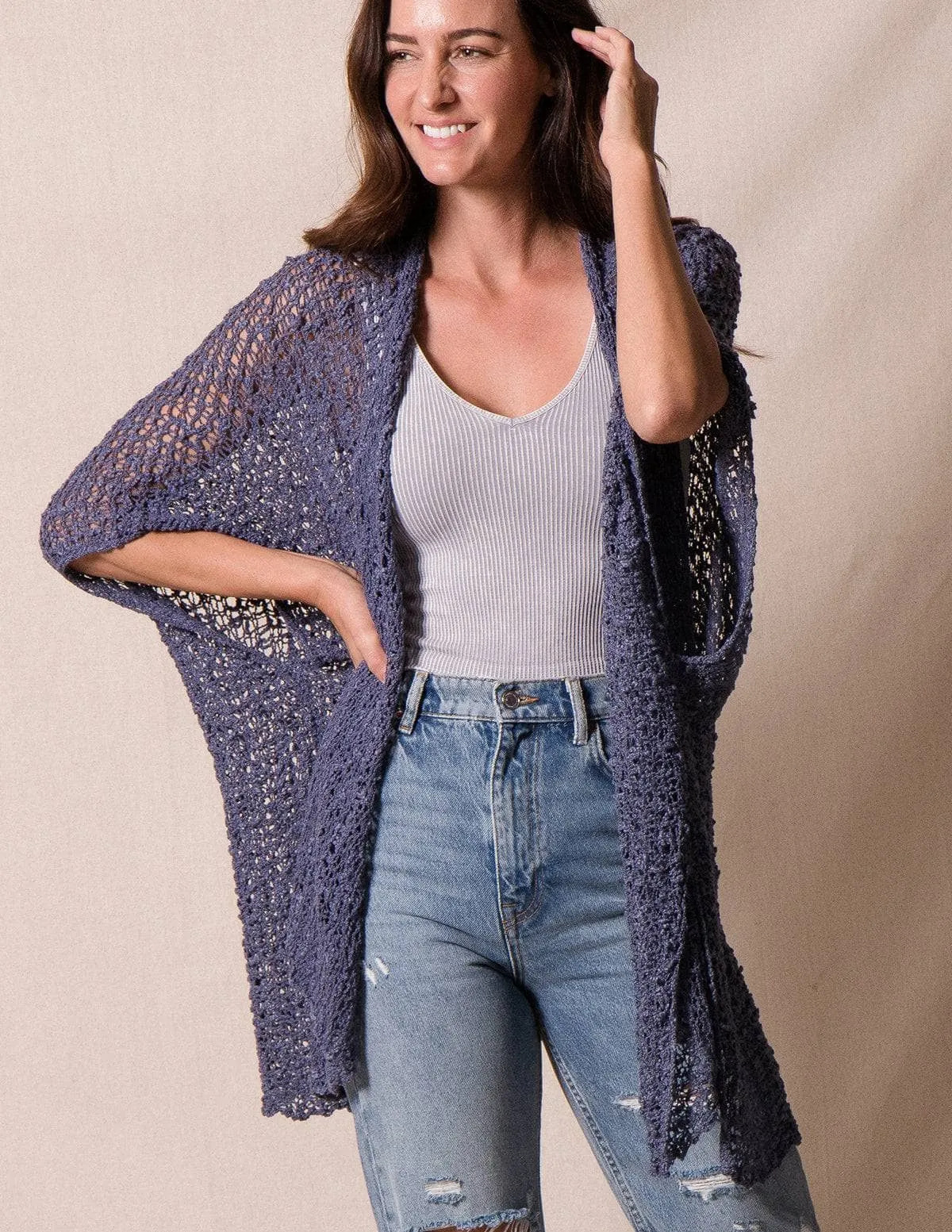 Handwoven Riva Knit Kimono