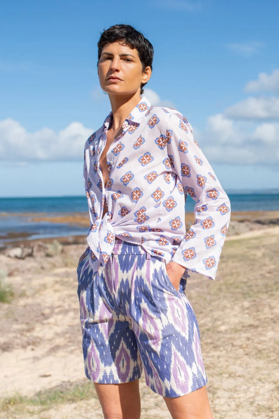 Ikat Tailored Shorts