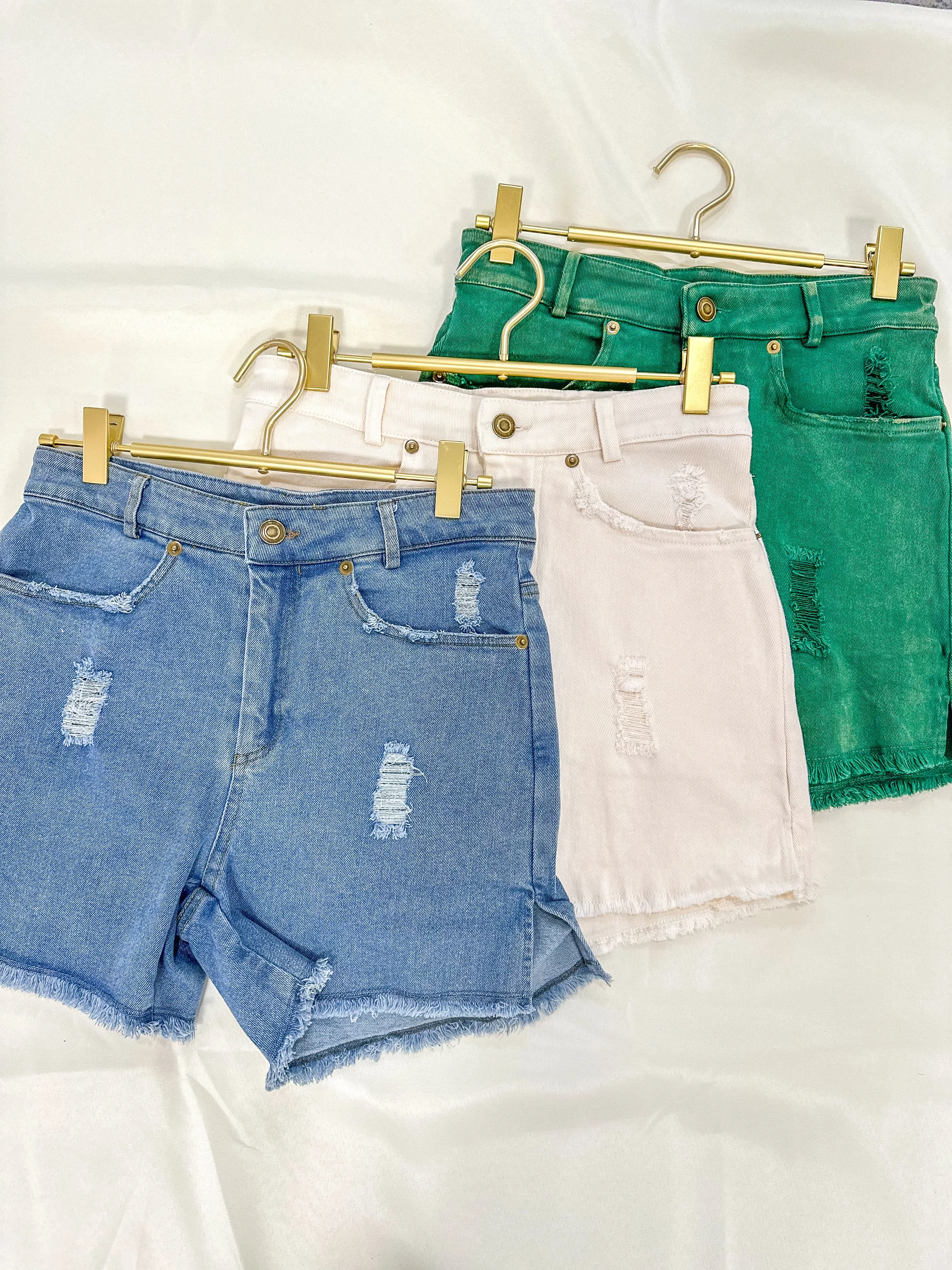 Light Denim Adaptable Fabric Shorts