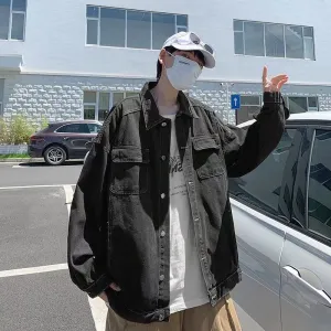 Men Denim Jacket Men's Denim Jacket Spring and Autumn Coat