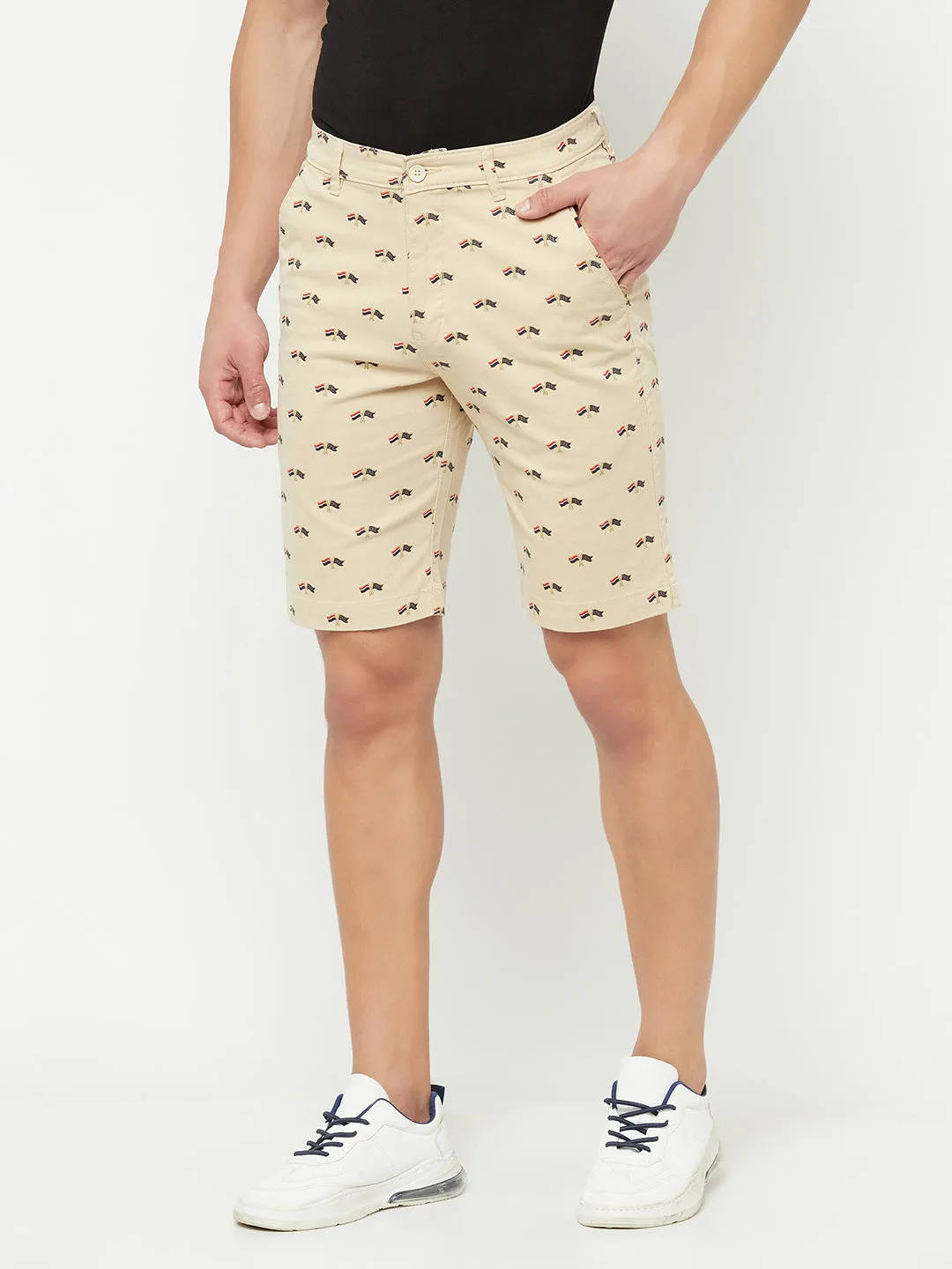 Men's Beige Bermuda