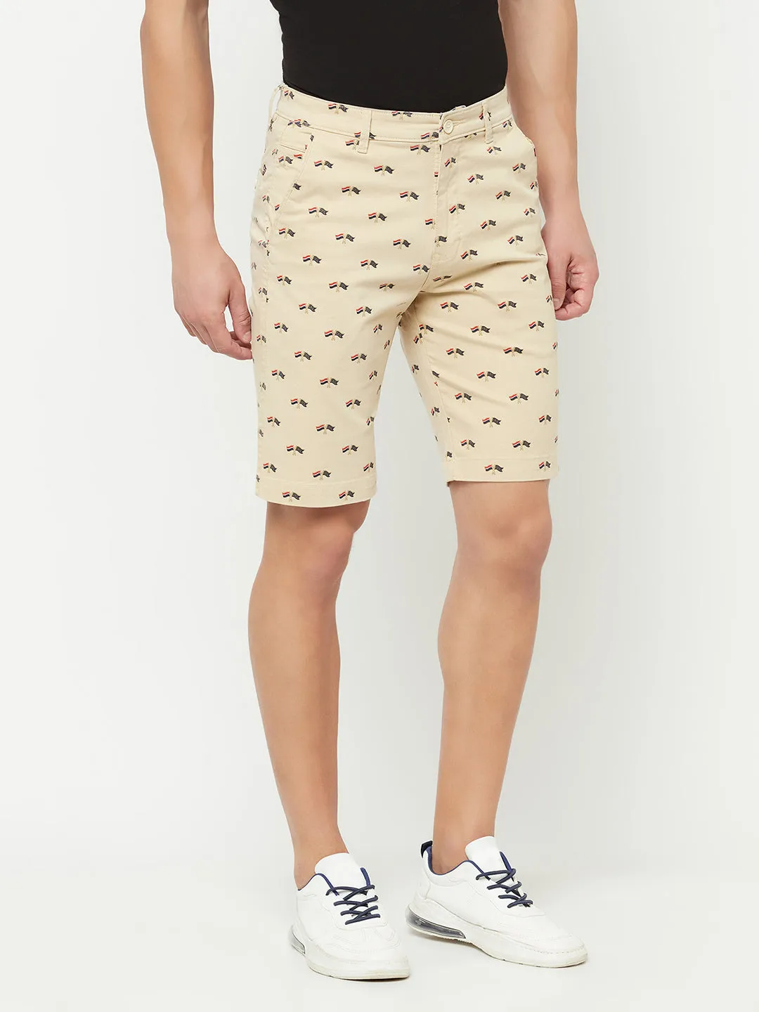 Men's Beige Bermuda