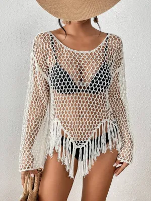 Mesh Crochet Swimsuit Cover-Up