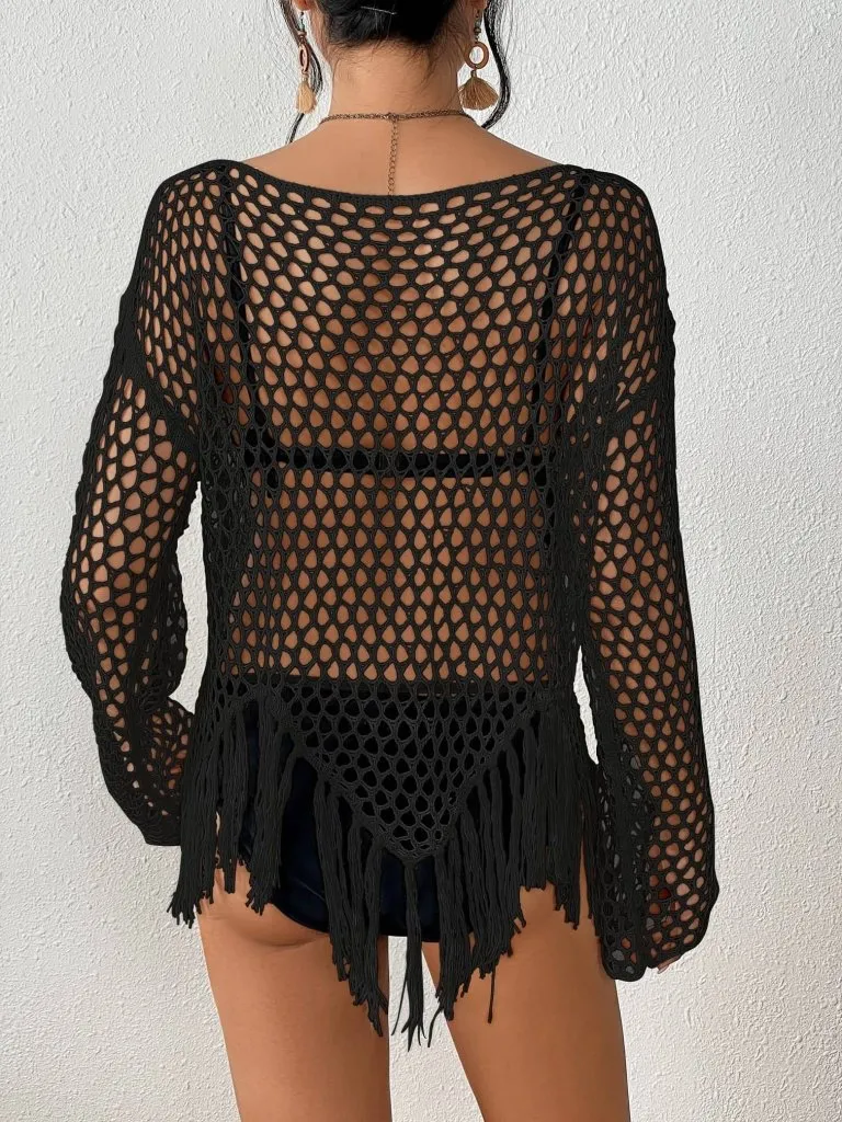 Mesh Crochet Swimsuit Cover-Up