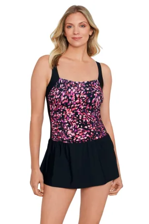 Penbrooke Abstract Dot Square Neck Skater Dress 60200070