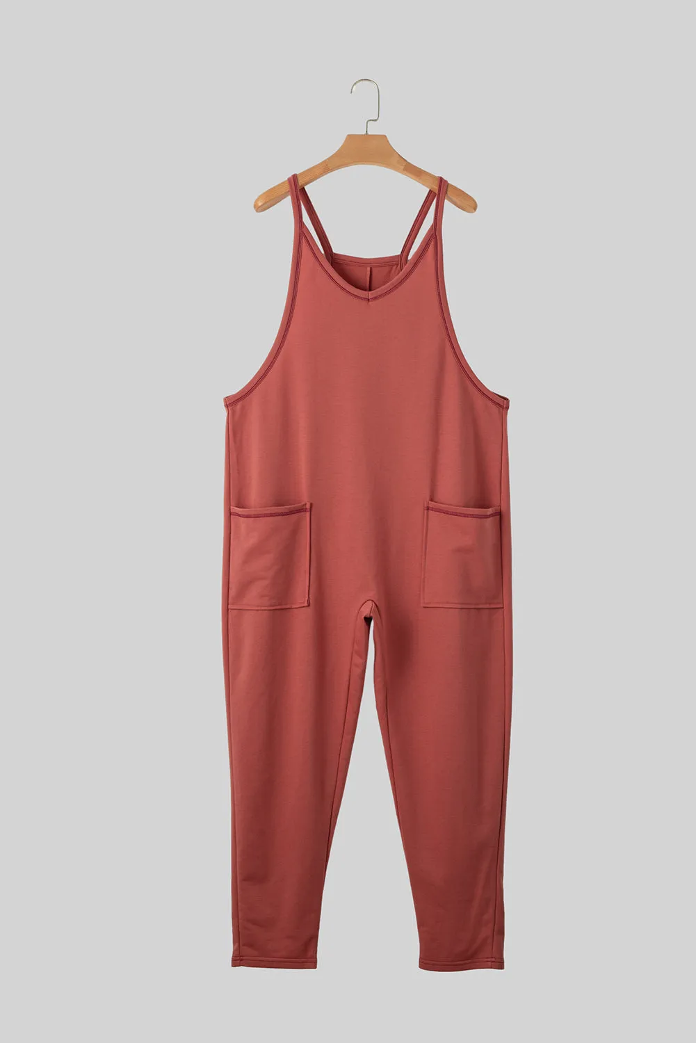 Sleeveless V-Neck Harem Pant Jumpsuit