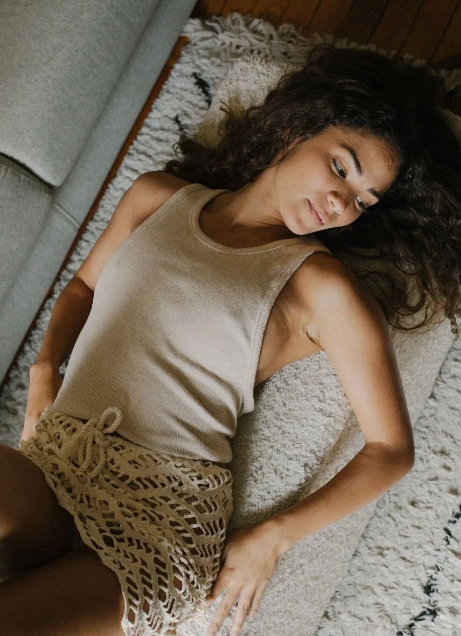 Tank Top Ines Organic Cotton - Beige Melange