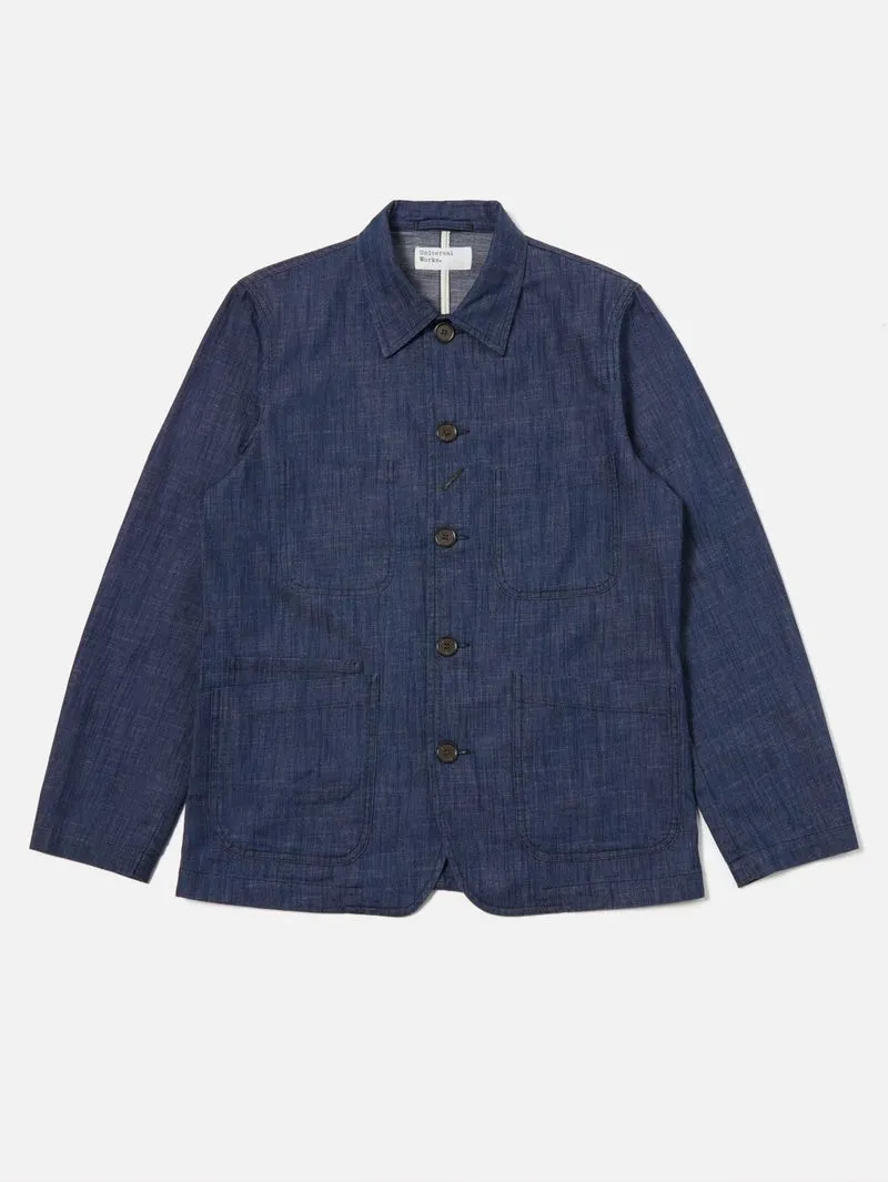 Universal Works Bakers Jacket Indigo Atlantic Denim