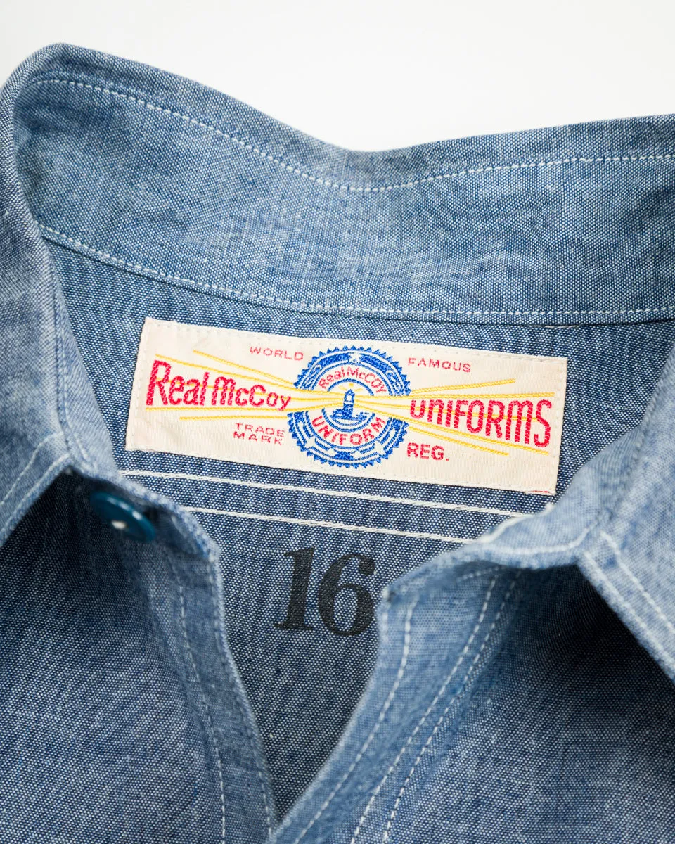 U.S. Navy Chambray L/S Shirt - Light Blue