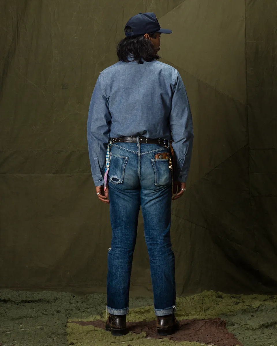 U.S. Navy Chambray L/S Shirt - Light Blue