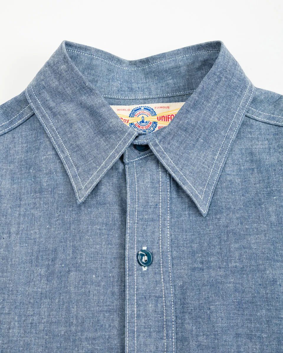 U.S. Navy Chambray L/S Shirt - Light Blue