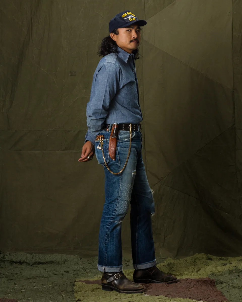 U.S. Navy Chambray L/S Shirt - Light Blue