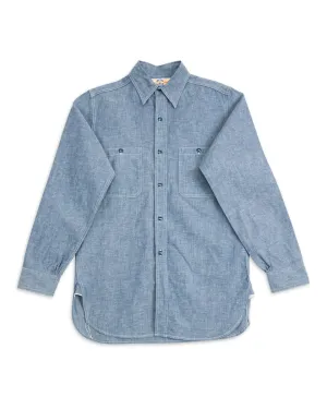 U.S. Navy Chambray L/S Shirt - Light Blue