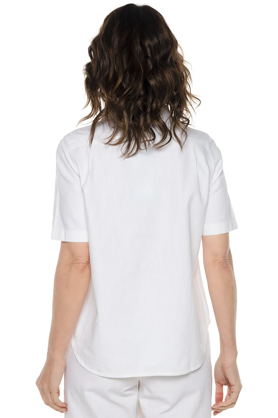 Womens's Everglade Chambray Short Sleeved Shirt  |  White Chambray