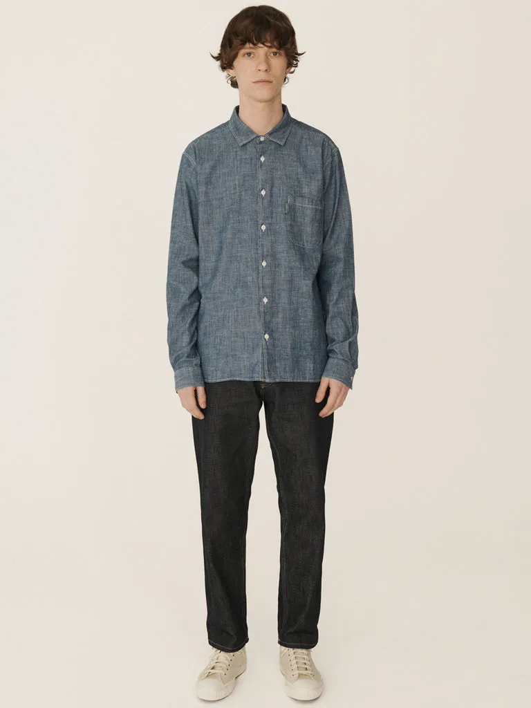 YMC Curtis Shirt in Light Indigo